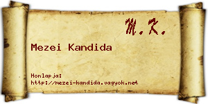 Mezei Kandida névjegykártya